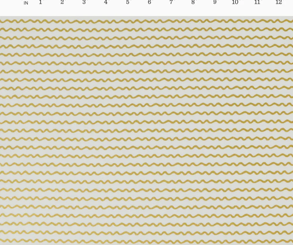 Rickrack Cotton Metallic Fabric|RIFLE PAPER Co. Clearance
