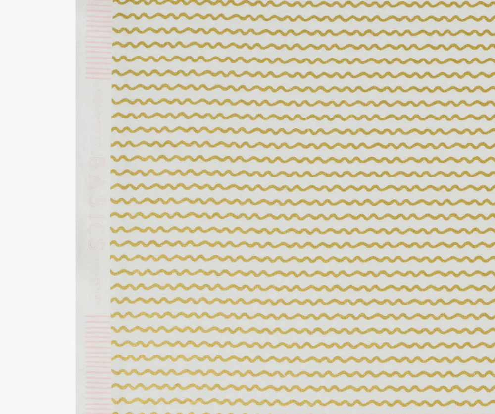 Rickrack Cotton Metallic Fabric|RIFLE PAPER Co. Clearance