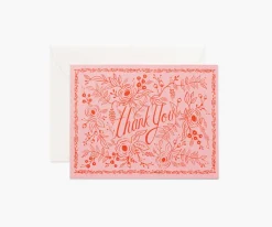 Rosé Thank You Greeting Card|RIFLE PAPER Co. Fashion