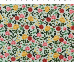 Roses Cotton Fabric|RIFLE PAPER Co. Hot
