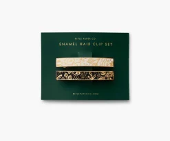 Set of 2 Enamel Hair Clips|RIFLE PAPER Co. Hot