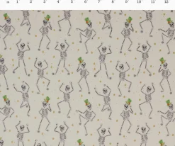 Skeletons Cotton Metallic Fabric|RIFLE PAPER Co. Hot