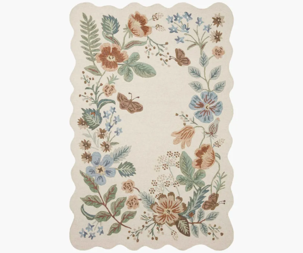 Strawberry Fields Wool-Hooked Rug|RIFLE PAPER Co. Best