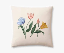 Tulips Embroidered Pillow|RIFLE PAPER Co. Fashion