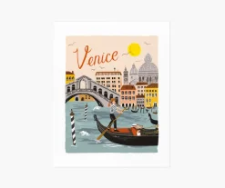 Venice World Traveler Art Print|RIFLE PAPER Co. Hot