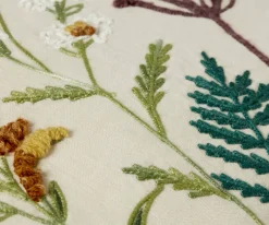Wildflowers Embroidered Lumbar Pillow|RIFLE PAPER Co. Online