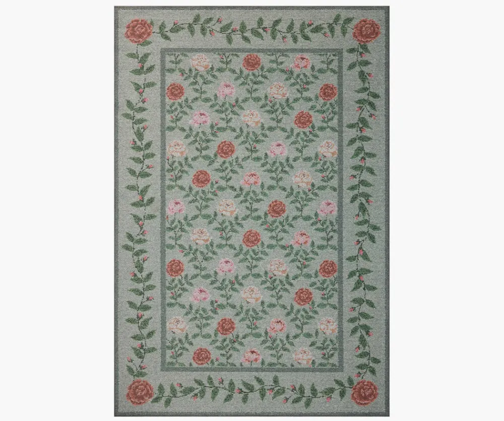 Wildwood Rose Trellis Printed Rug|RIFLE PAPER Co. New