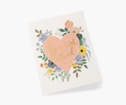 You Are Loved Heart Greeting Card|RIFLE PAPER Co. Sale